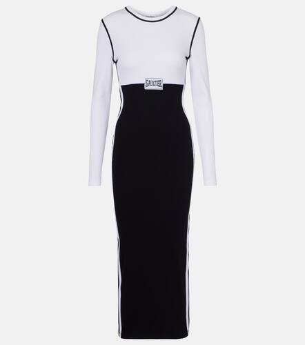 Logo cotton-blend jersey maxi dress - Jean Paul Gaultier - Modalova