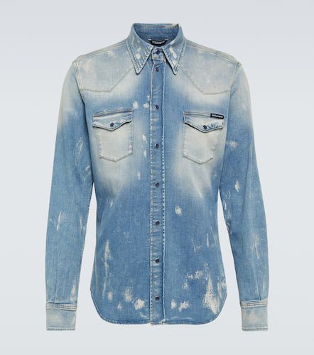 Distressed denim shirt - Dolce&Gabbana - Modalova