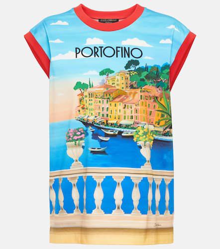 Portofino printed cotton jersey T-shirt - Dolce&Gabbana - Modalova