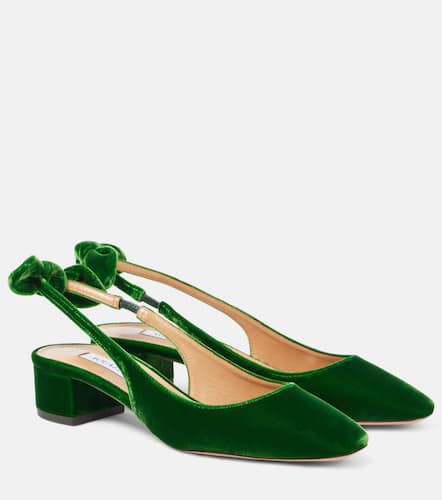 Pumps slingback Very Bow Tie 35 in velluto - Aquazzura - Modalova