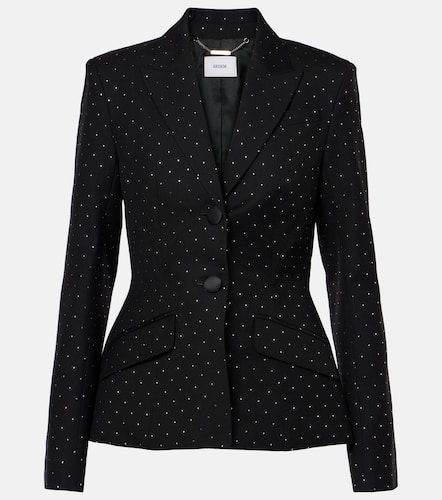 Blazer in cotone e lana a pois - Erdem - Modalova