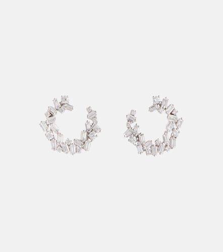 Pendientes de aro Fireworks de oro de 18 ct con diamantes - Suzanne Kalan - Modalova