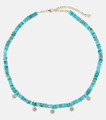 Daisy 14kt gold beaded necklace with diamonds - Sydney Evan - Modalova