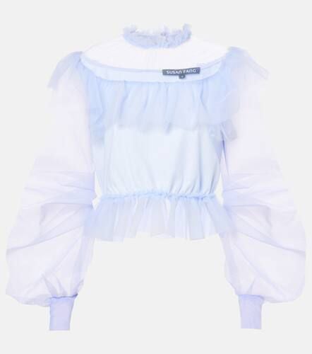 Top in organza con maniche a sbuffo - Susan Fang - Modalova