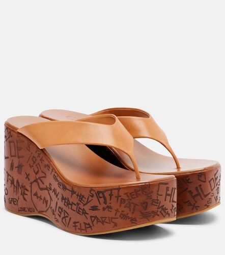 Chloé Sandalias con cuña Maxime de piel - Chloe - Modalova