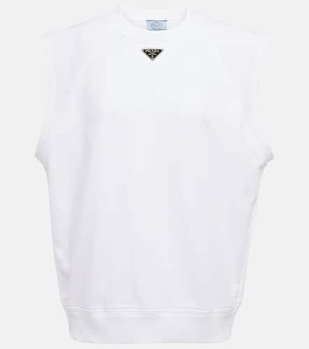 Top en jersey de algodón con logo - Prada - Modalova