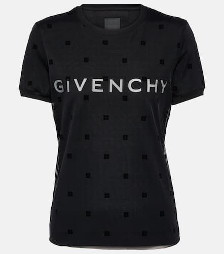 Logo cotton jersey and tulle T-shirt - Givenchy - Modalova
