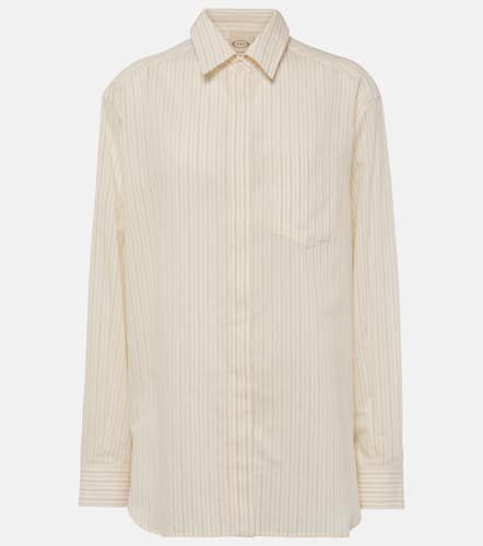 Camisa de algodón y seda a rayas - Tod's - Modalova