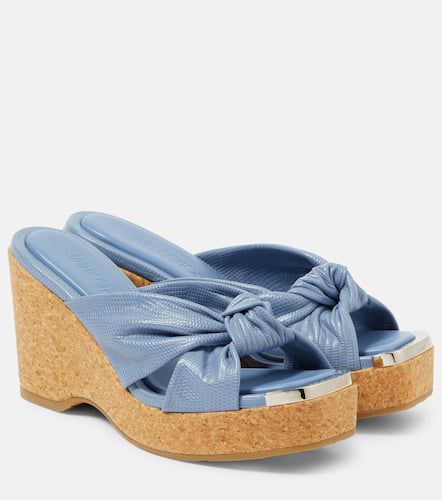 Wedge-Pantoletten Avenue aus Leder - Jimmy Choo - Modalova