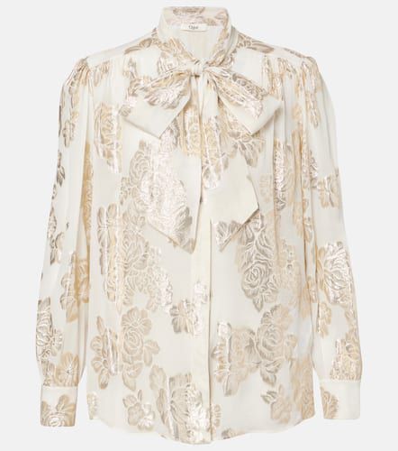 ChloÃ© Floral fil coupÃ© silk-blend lamÃ© blouse - Chloe - Modalova