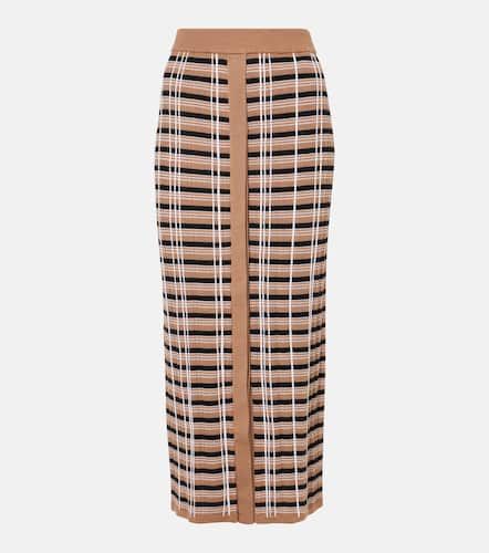 Checked wool and silk maxi skirt - Joseph - Modalova