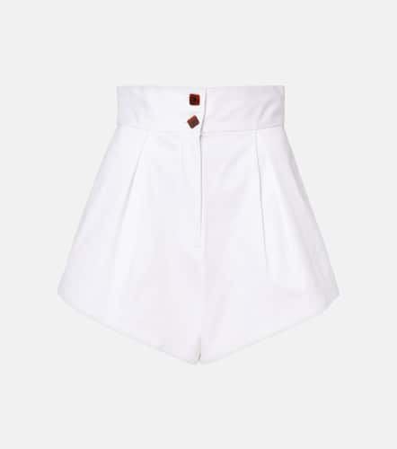 High-rise cotton-blend shorts - Adriana Degreas - Modalova