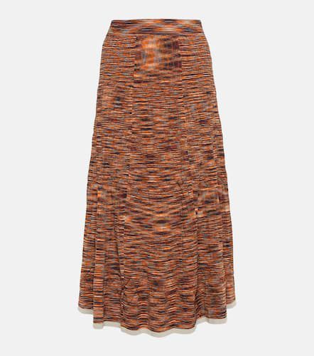 Space-dyed pleated knit midi skirt - Simkhai - Modalova