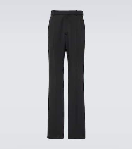 Pleated grain de poudre wide-leg pants - Saint Laurent - Modalova