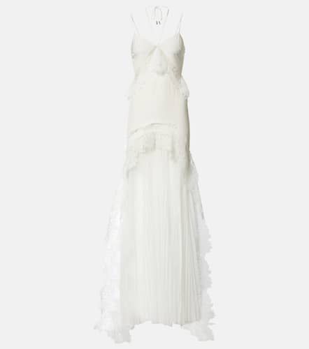 Bridal lace-trimmed taffeta and tulle gown - David Koma - Modalova