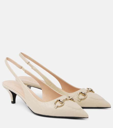 Slingback-Pumps Horsebit GG aus Leder - Gucci - Modalova