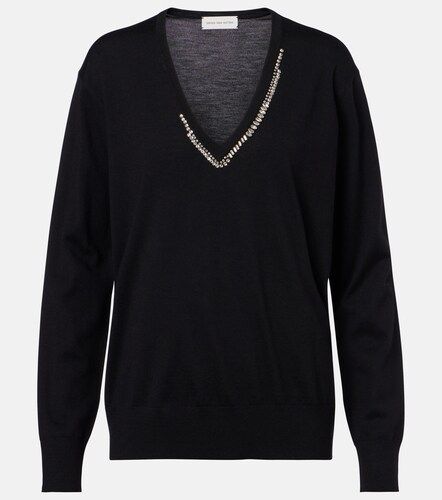 Embellished wool sweater - Dries Van Noten - Modalova
