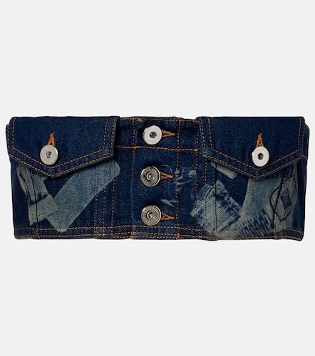 Top bandeau de denim trompe-l'oeil - Jean Paul Gaultier - Modalova