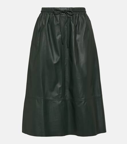 Flared leather midi skirt - Yves Salomon - Modalova