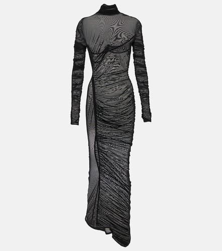 Mugler Ruched sheer maxi dress - Mugler - Modalova