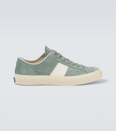 Cambridge leather-trimmed suede sneakers - Tom Ford - Modalova