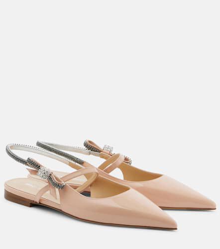 Crystal Cube patent leather slingback flats - Mach & Mach - Modalova