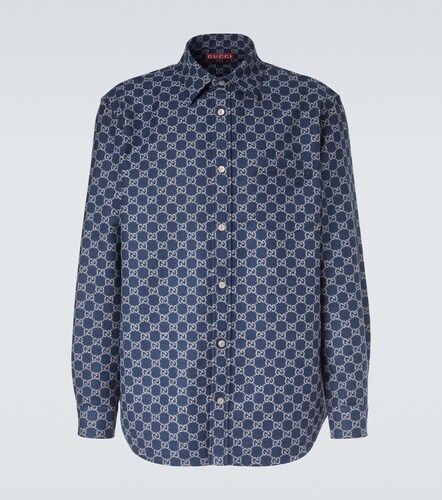 Camisa de jacquard de lana con GG - Gucci - Modalova
