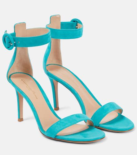 Sandalen Portofino 85 aus Veloursleder - Gianvito Rossi - Modalova