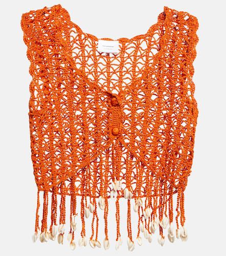 Embellished crochet crop top - Anna Kosturova - Modalova