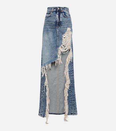 Distressed denim maxi skirt - Vetements - Modalova