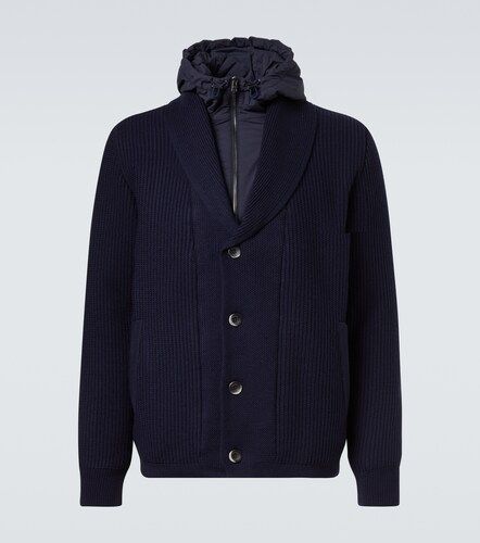 Layered wool and technical cardigan - Herno - Modalova