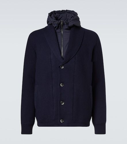 Layered wool and technical cardigan - Herno - Modalova