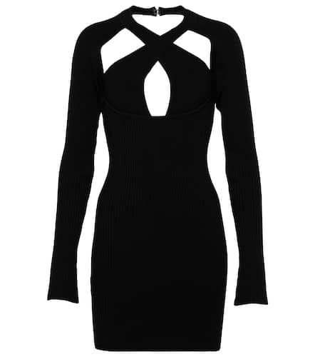 Cutout ribbed-knit minidress - David Koma - Modalova