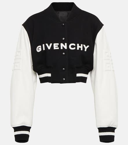 Chaqueta varsity cropped con logo - Givenchy - Modalova