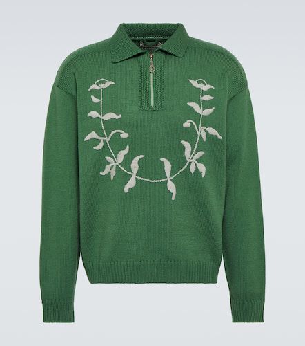 Bode Embroidered wool polo sweater - Bode - Modalova