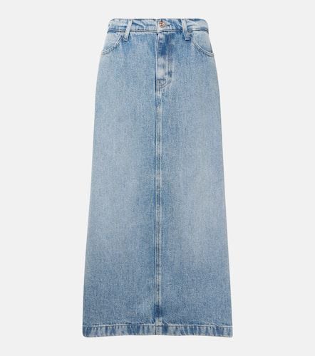 High-rise denim midi skirt - 7 For All Mankind - Modalova