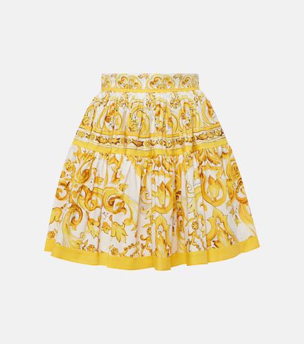 Minifalda Majolica de algodón - Dolce&Gabbana - Modalova