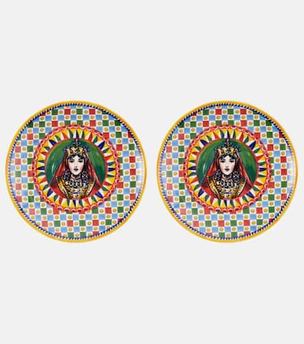 Set Carretto Siciliano aus zwei Desserttellern - Dolce&Gabbana Casa - Modalova