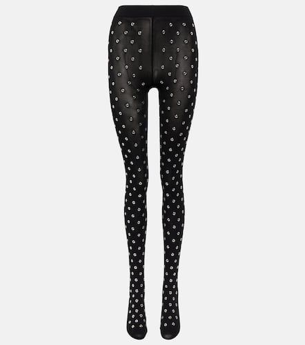 AlaÃ¯a Studded high-rise tights - Alaia - Modalova