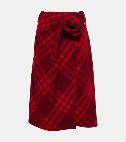 Check wool midi skirt - Burberry - Modalova