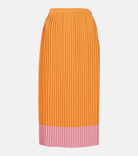 Colorblocked pleated midi skirt - Dries Van Noten - Modalova