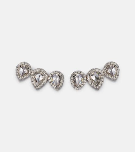 Pendientes Kanika de oro blanco de 18 ct con diamantes - Kamyen - Modalova