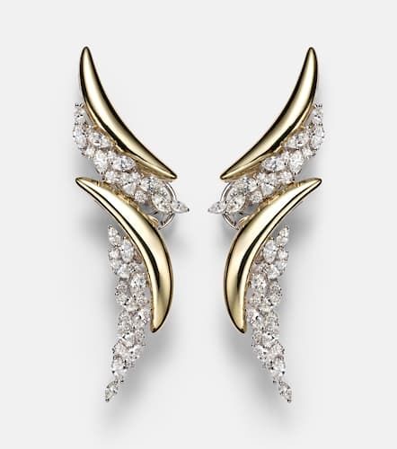 Golden Strada 18kt earrings with diamonds - Yeprem - Modalova