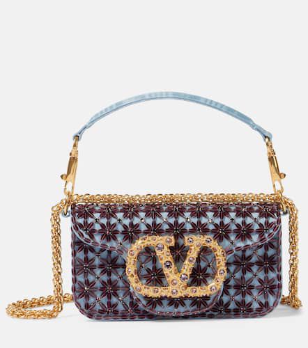 LocÃ² Small beaded moirÃ© shoulder bag - Valentino Garavani - Modalova