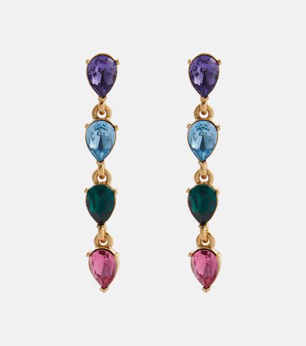 Crystal-embellished drop earrings - Oscar de la Renta - Modalova