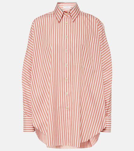 Oversized striped cotton and silk shirt - Brunello Cucinelli - Modalova