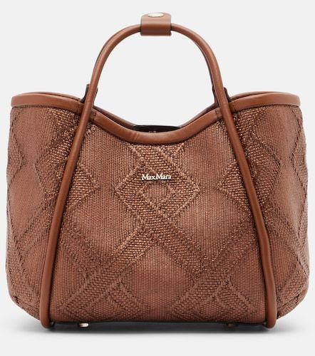 Marin Small leather-trimmed top-handle bag - Max Mara - Modalova