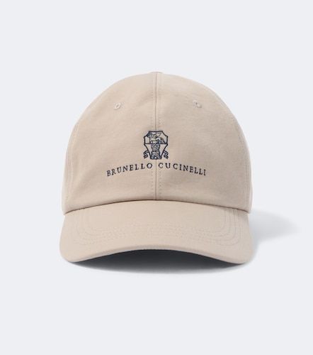 Gorra de lona de algodón con logo - Brunello Cucinelli - Modalova