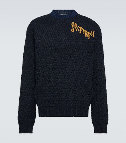 Pullover in lana vergine con logo - Marni - Modalova