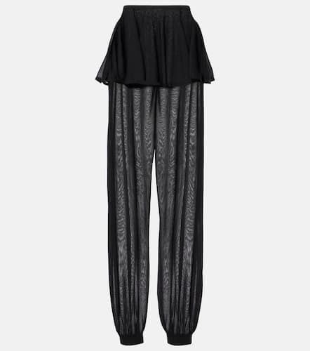 Alaïa Pantalones semitransparentes de tiro medio - Alaia - Modalova